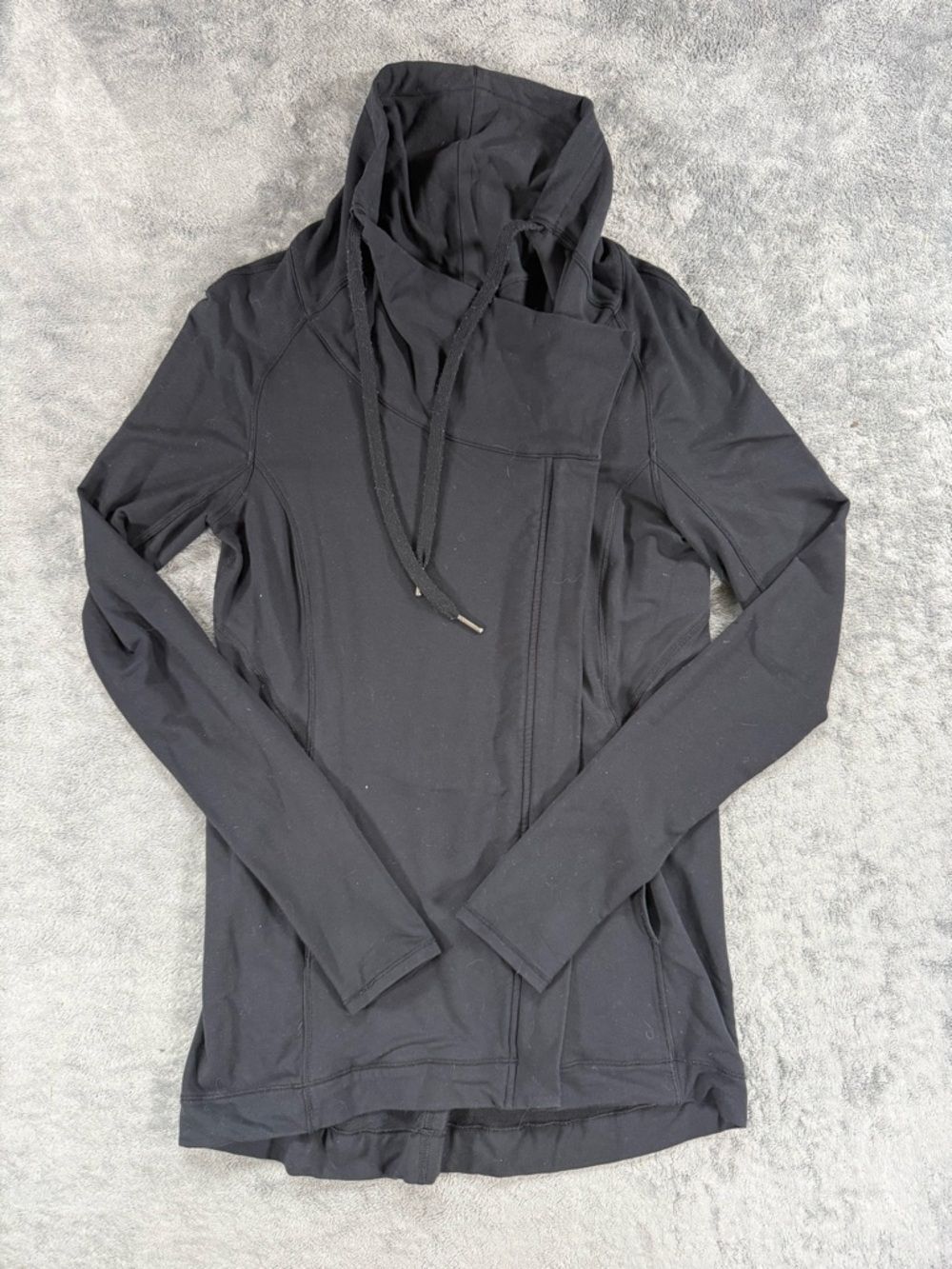 Women’s 4 Lululemon Coast Easy Wrap Full Zip Cocoon Jacket Black